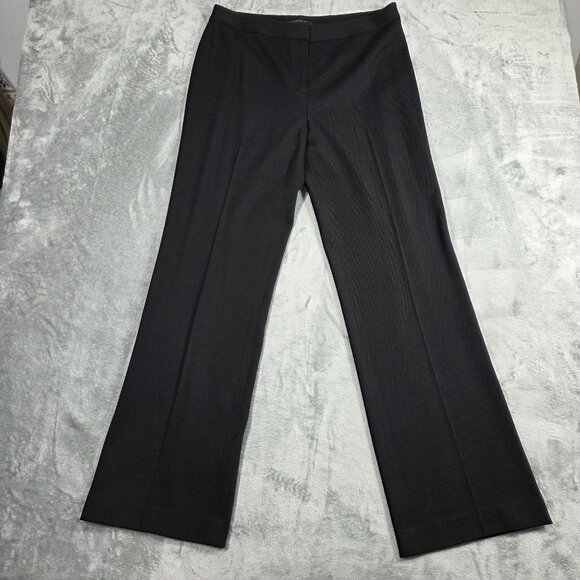 Lafayette 148 Pants Womens 10 Black Stretch Wool Menswear Career Trousers - Picture 1 of 11
